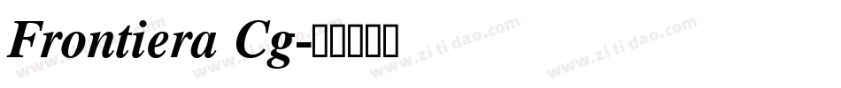 Frontiera Cg字体转换
